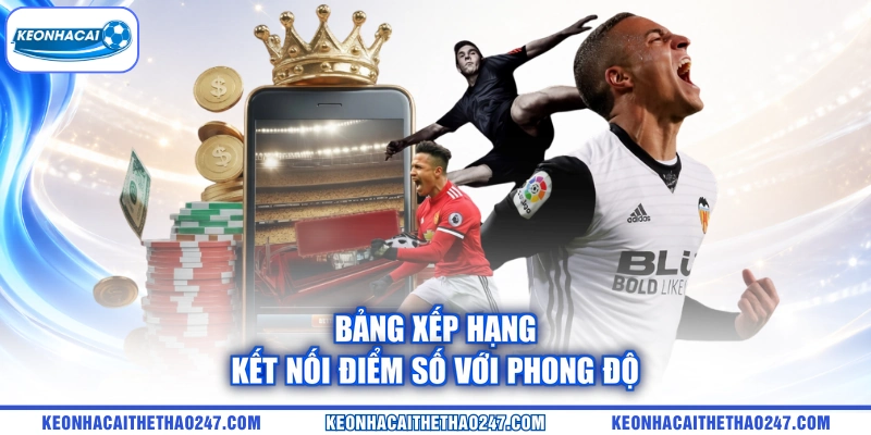 Bảng xếp hạng kết nối điểm số với phong độ Bảng xếp hạng kết nối điểm số với phong độ