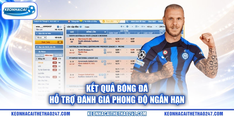 Kết quả bóng đá hỗ trợ đánh giá phong độ ngắn hạn Kết quả bóng đá hỗ trợ đánh giá phong độ ngắn hạn